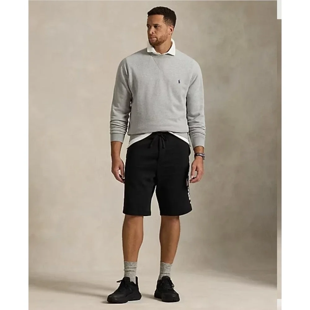 Polo Sport Ralph Lauren Fleece Shorts Black Big & Tall Men's Size 6XB NWT